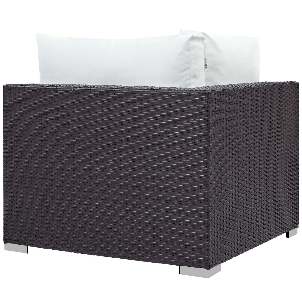 Conversation 5-Piece Set Alfresco with Fire Pit, Espresso & White