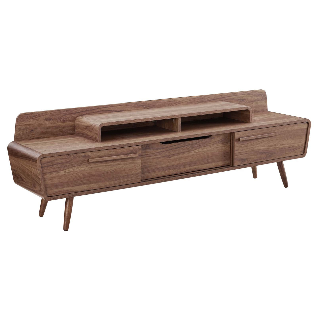 Launch Entertainment Center, Walnut & Gray
