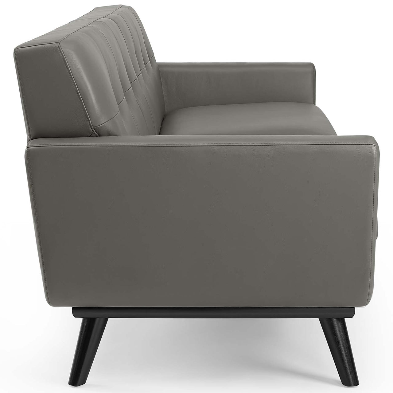 Rendezvous Top-Grain Leather Lounge Sofa, Gray