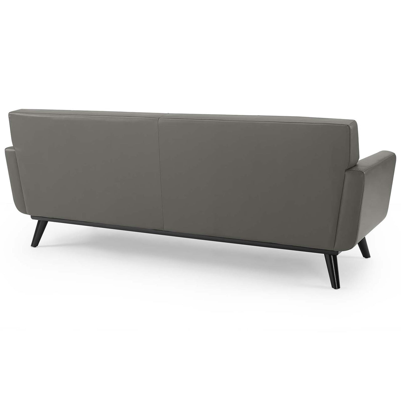 Rendezvous Top-Grain Leather Lounge Sofa, Gray