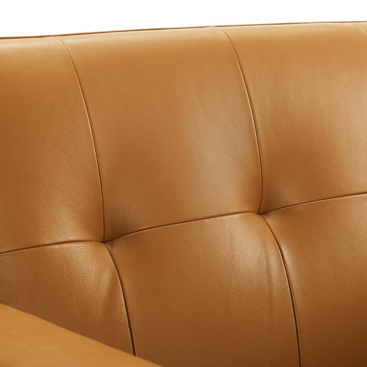 Rendezvous Top-Grain Leather Lounge Accent Armchair, Tan