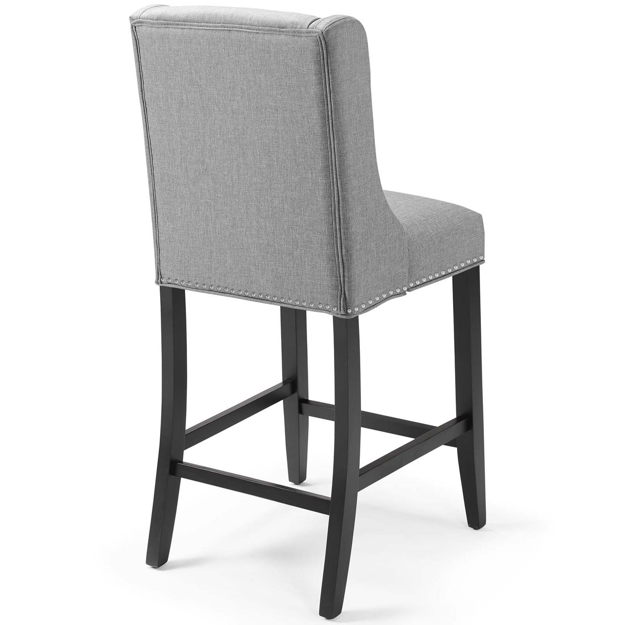 Bellare Fabric Counter Stool, Light Gray