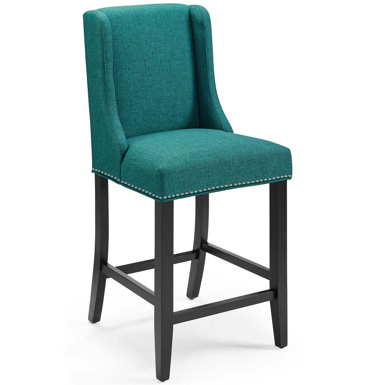 Bellare Fabric Counter Stool, Teal
