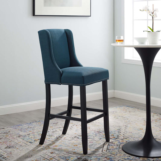 Bellare Fabric Bar Stool, Azure