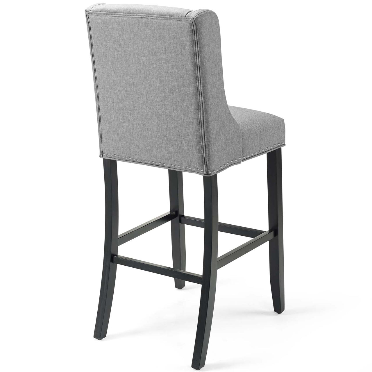 Bellare Fabric Bar Stool, Light Gray
