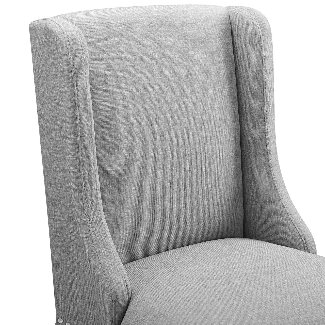 Bellare Fabric Bar Stool, Light Gray