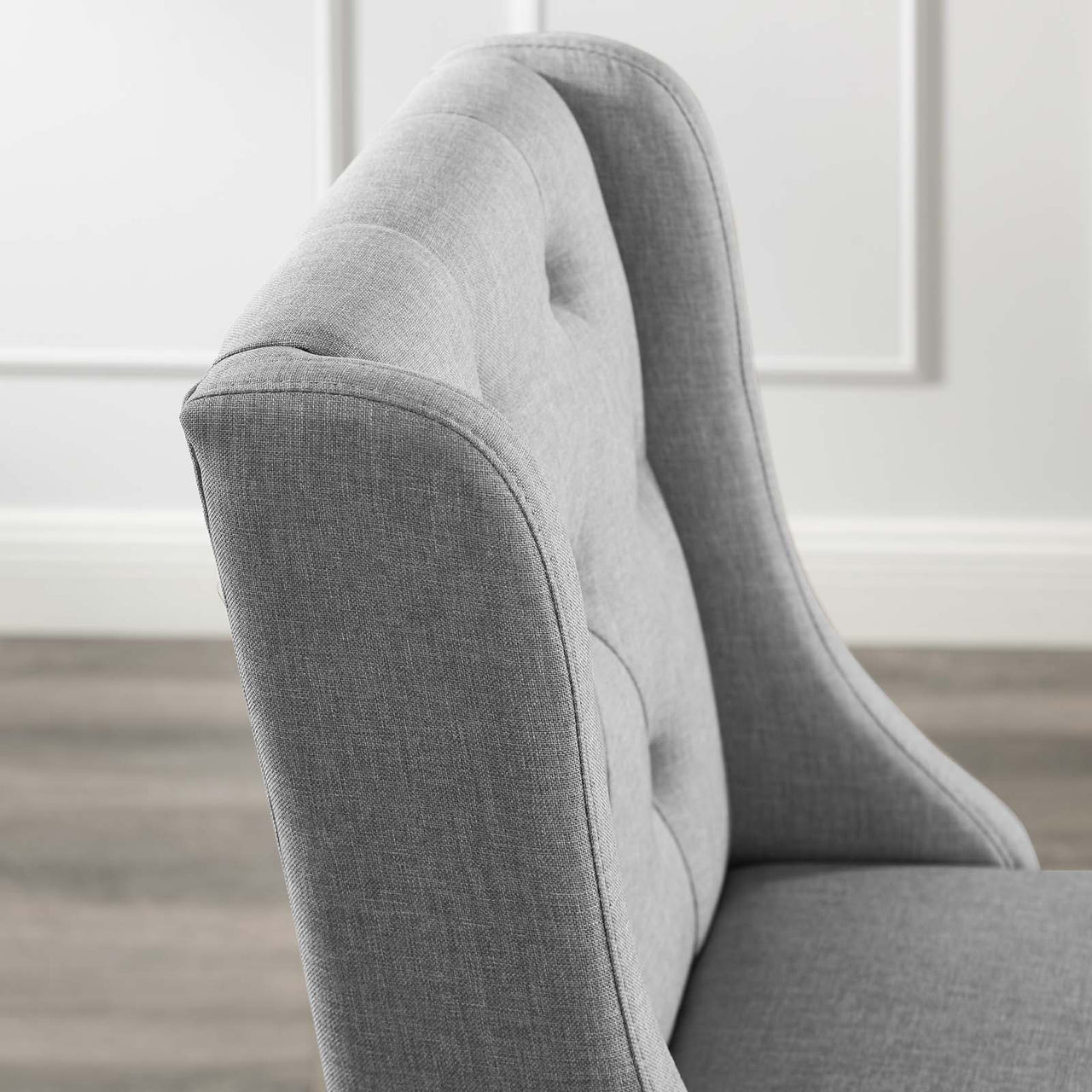 Bellarett Fabric Bar Stool Set of 2, Light Gray