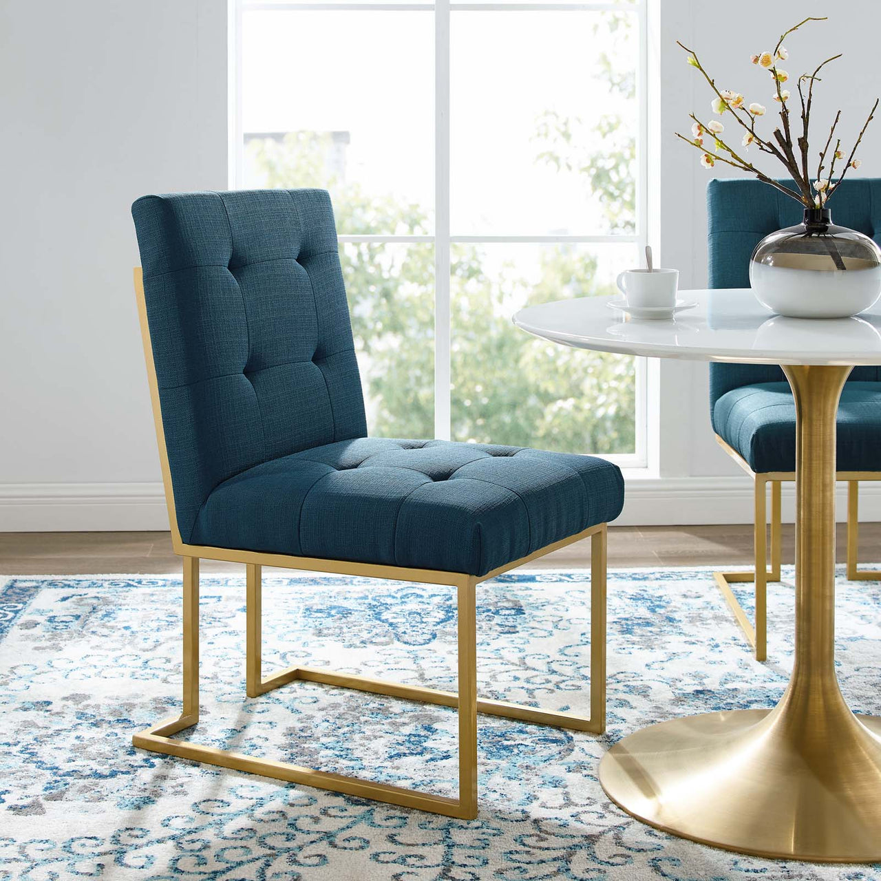 Circuit Upholstered Dining Chair, Azure