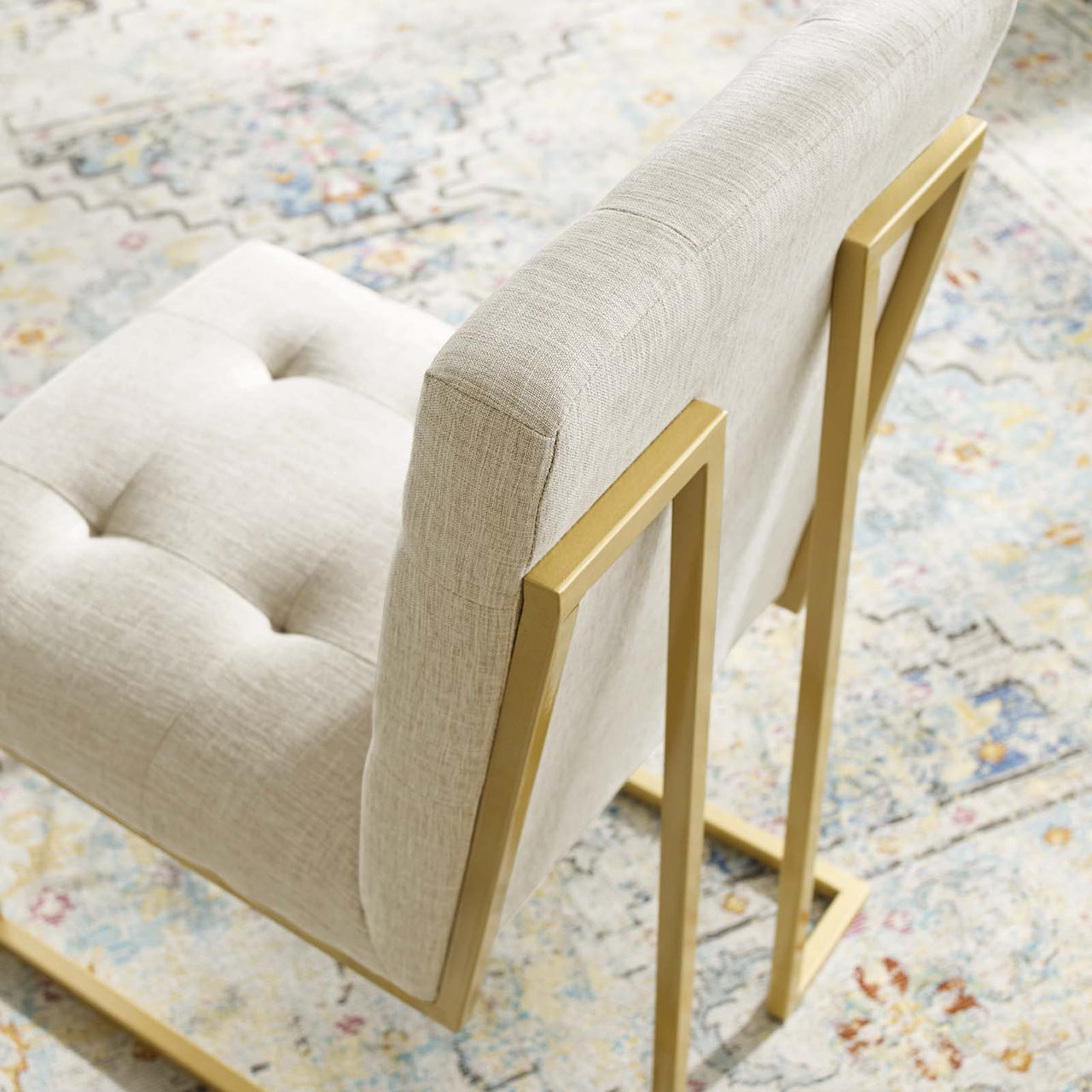 Circuit Upholstered Dining Chair, Beige