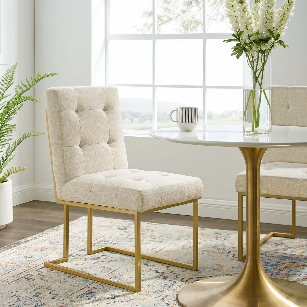 Circuit Upholstered Dining Chair, Beige
