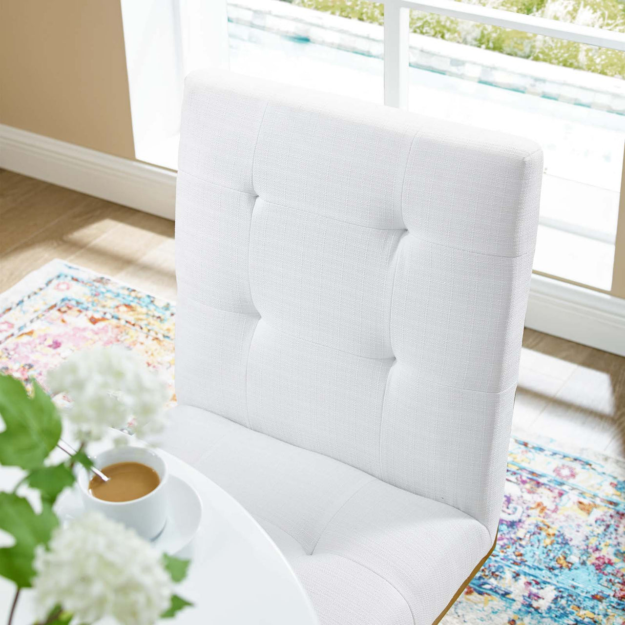 Circuit Upholstered Dining Chair, White