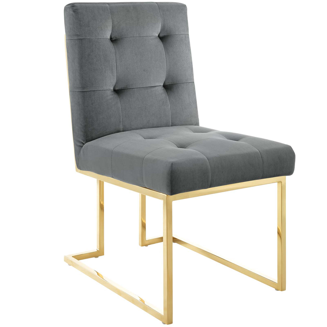 Circuit Upholstered Velvet Dining Chair, Charcoal