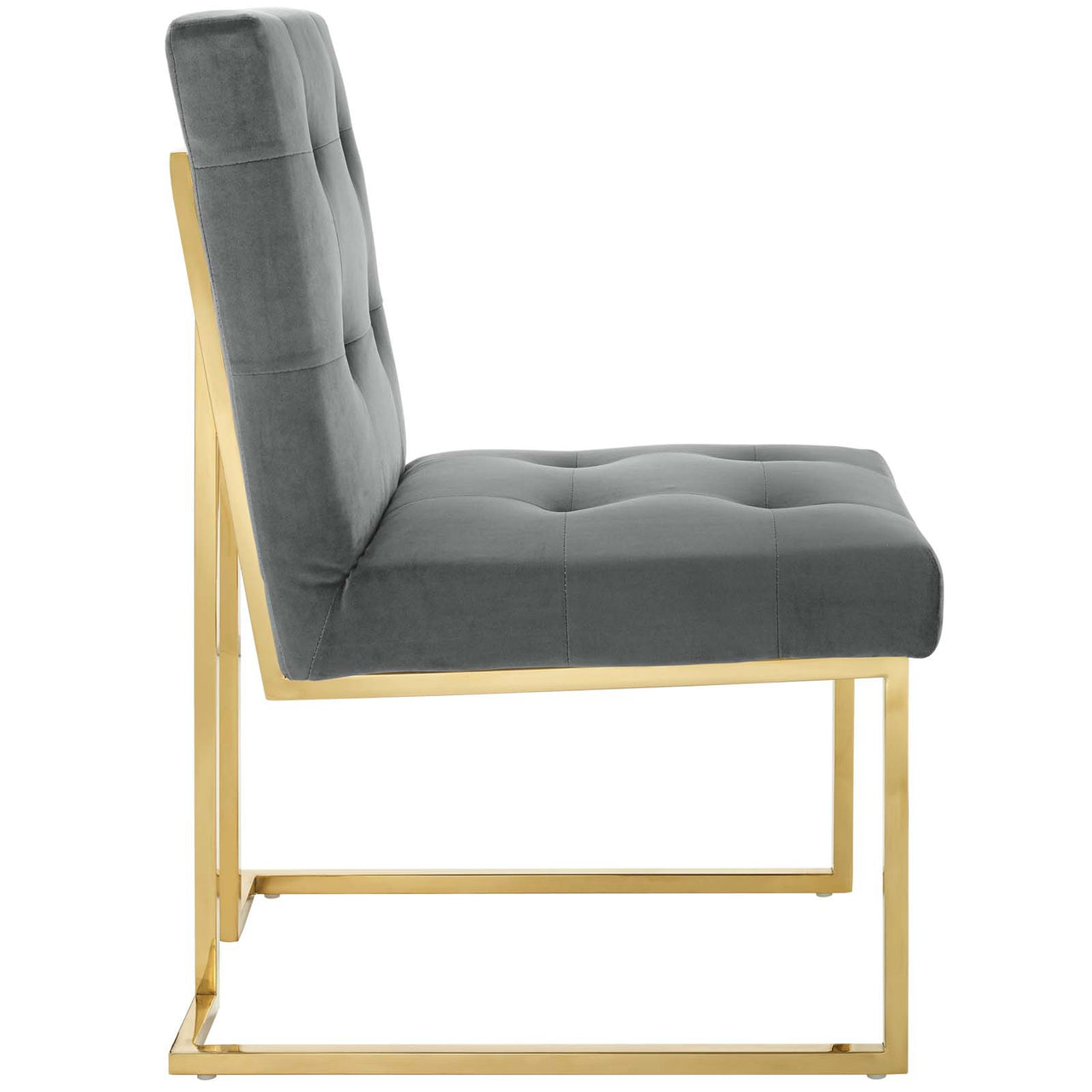 Circuit Upholstered Velvet Dining Chair, Charcoal