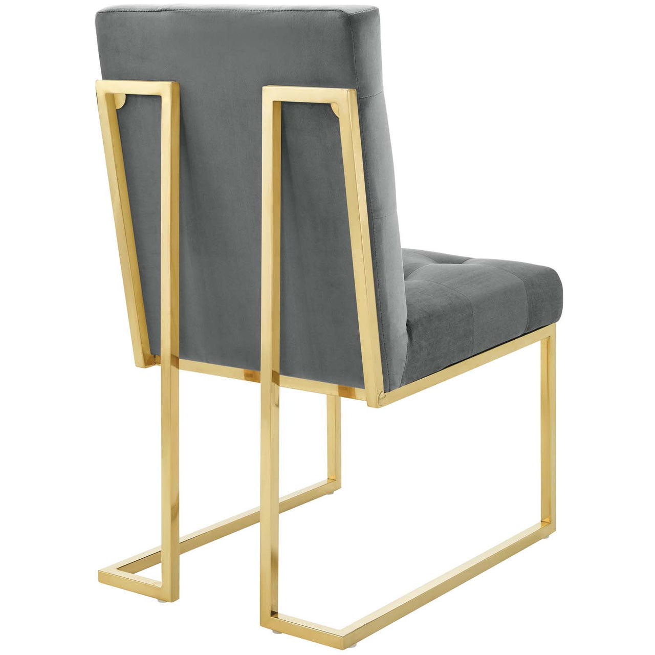 Circuit Upholstered Velvet Dining Chair, Charcoal