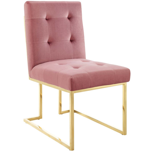 Circuit Upholstered Velvet Dining Chair, Dusty Rose