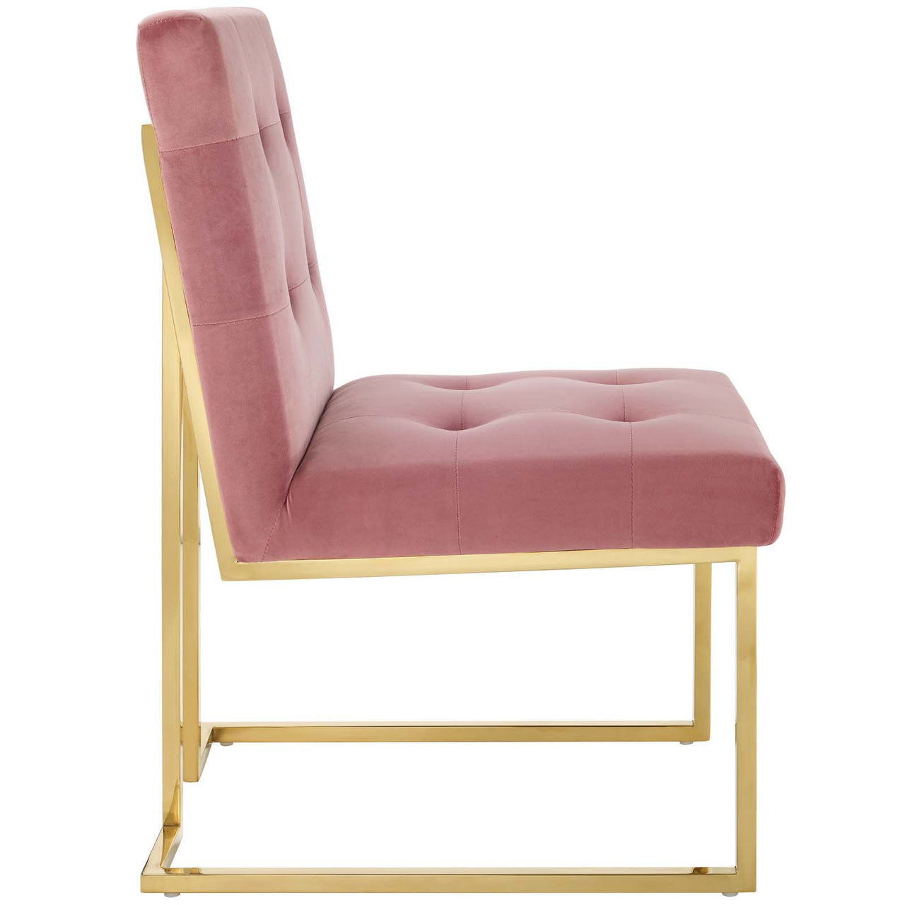 Circuit Upholstered Velvet Dining Chair, Dusty Rose