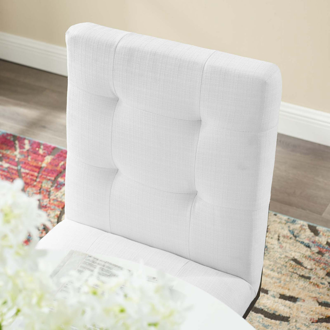 Circuit Upholstered Dining Chair, Black & White