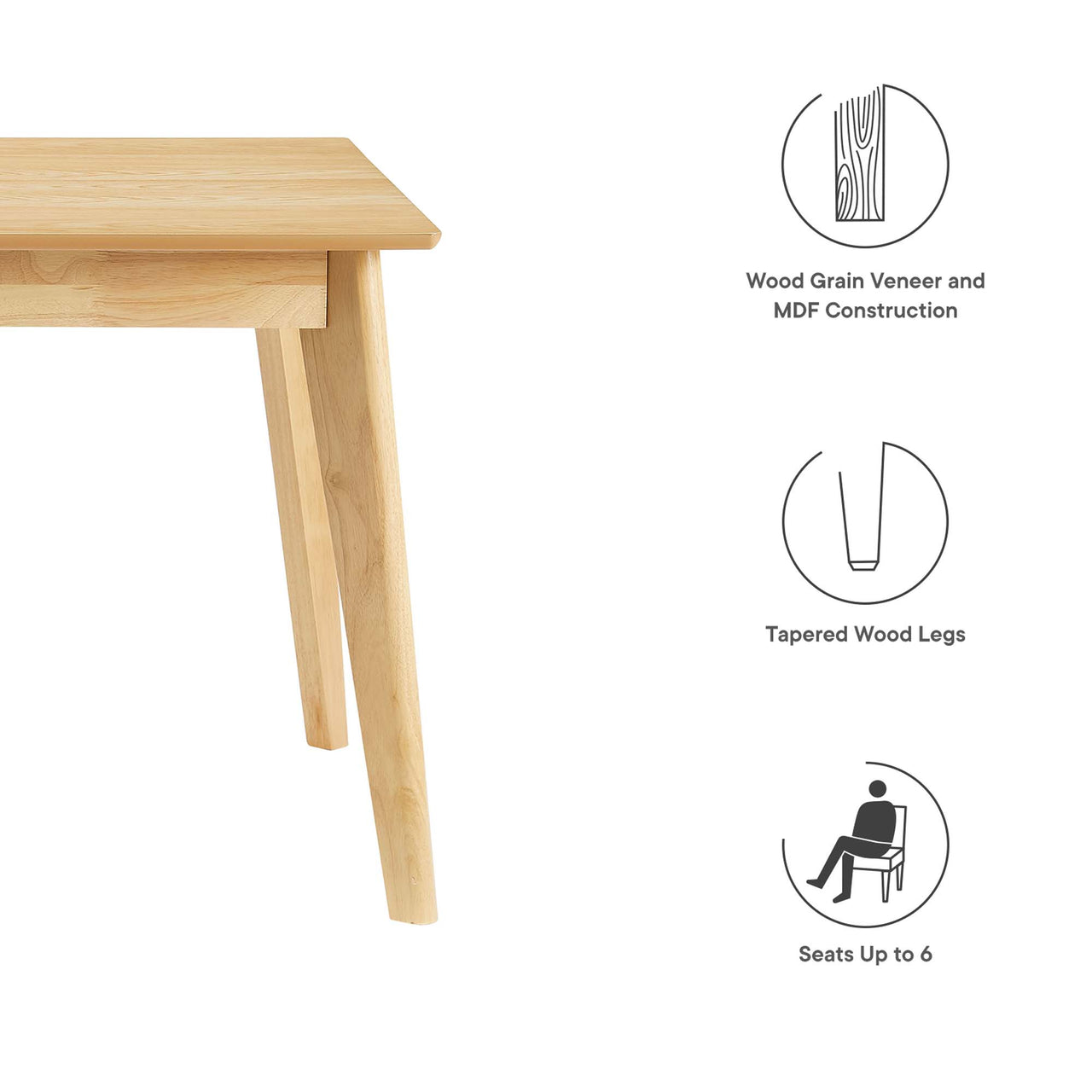 Rejoice Dining Table, Medium, Oak