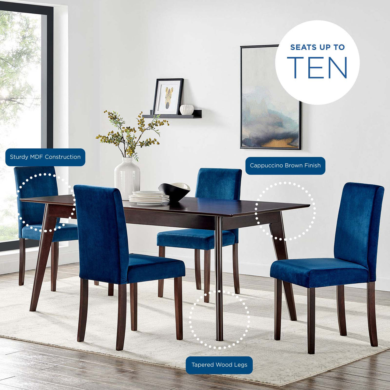 Rejoice Dining Table, Large, Espresso