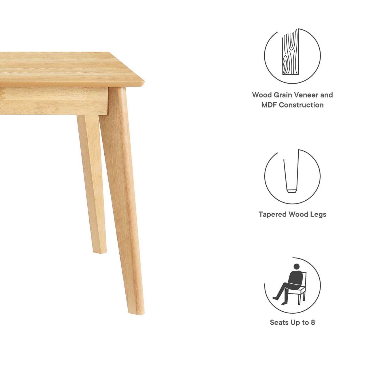 Rejoice Dining Table, Large, Oak