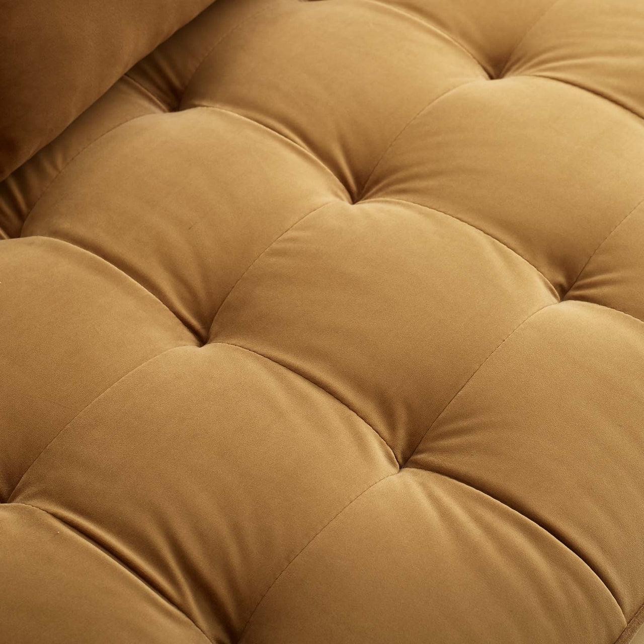 Bravien Upholstered Velvet Sofa, Cognac