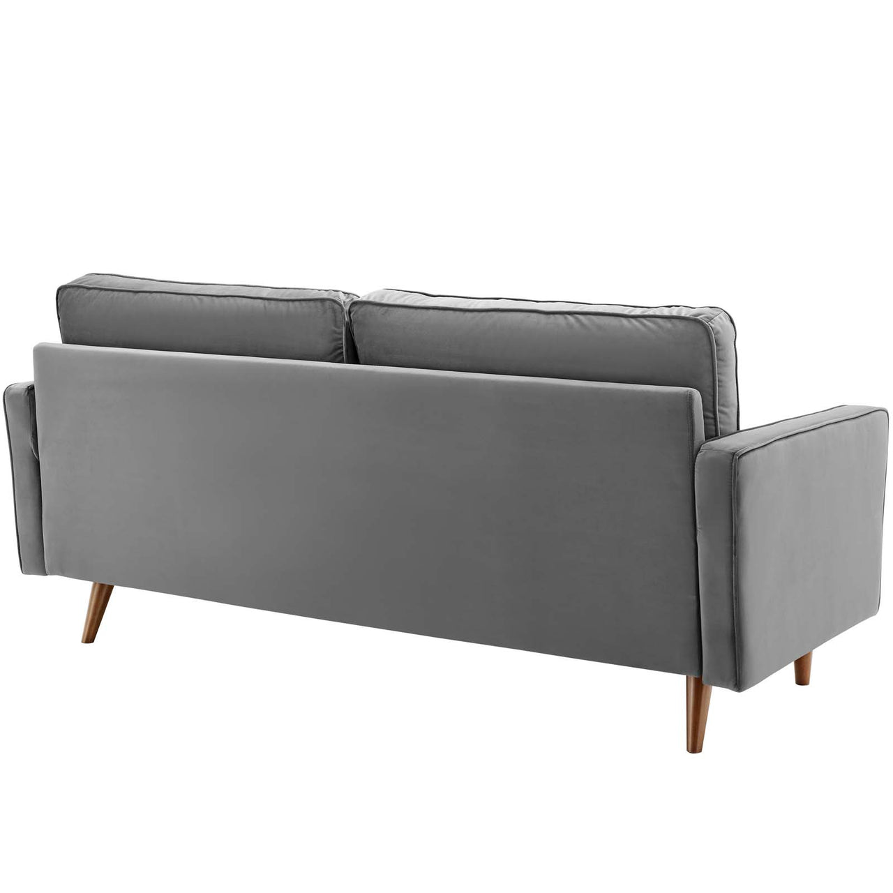 Bravien Upholstered Velvet Sofa, Gray