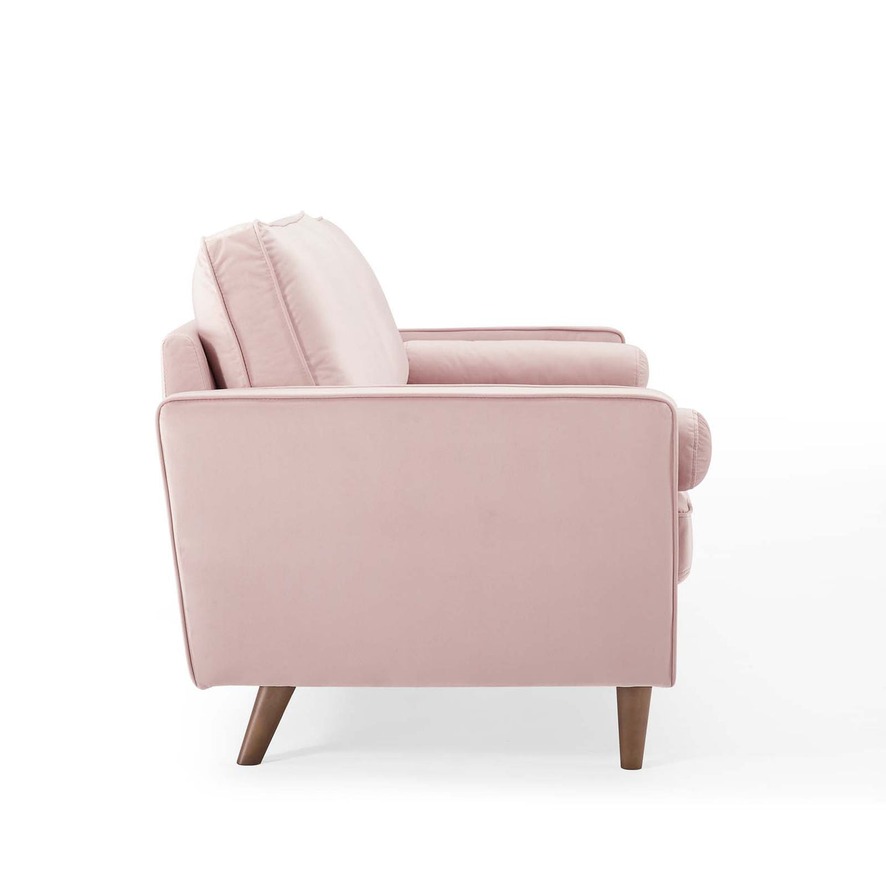 Bravien Upholstered Velvet Sofa, Pink