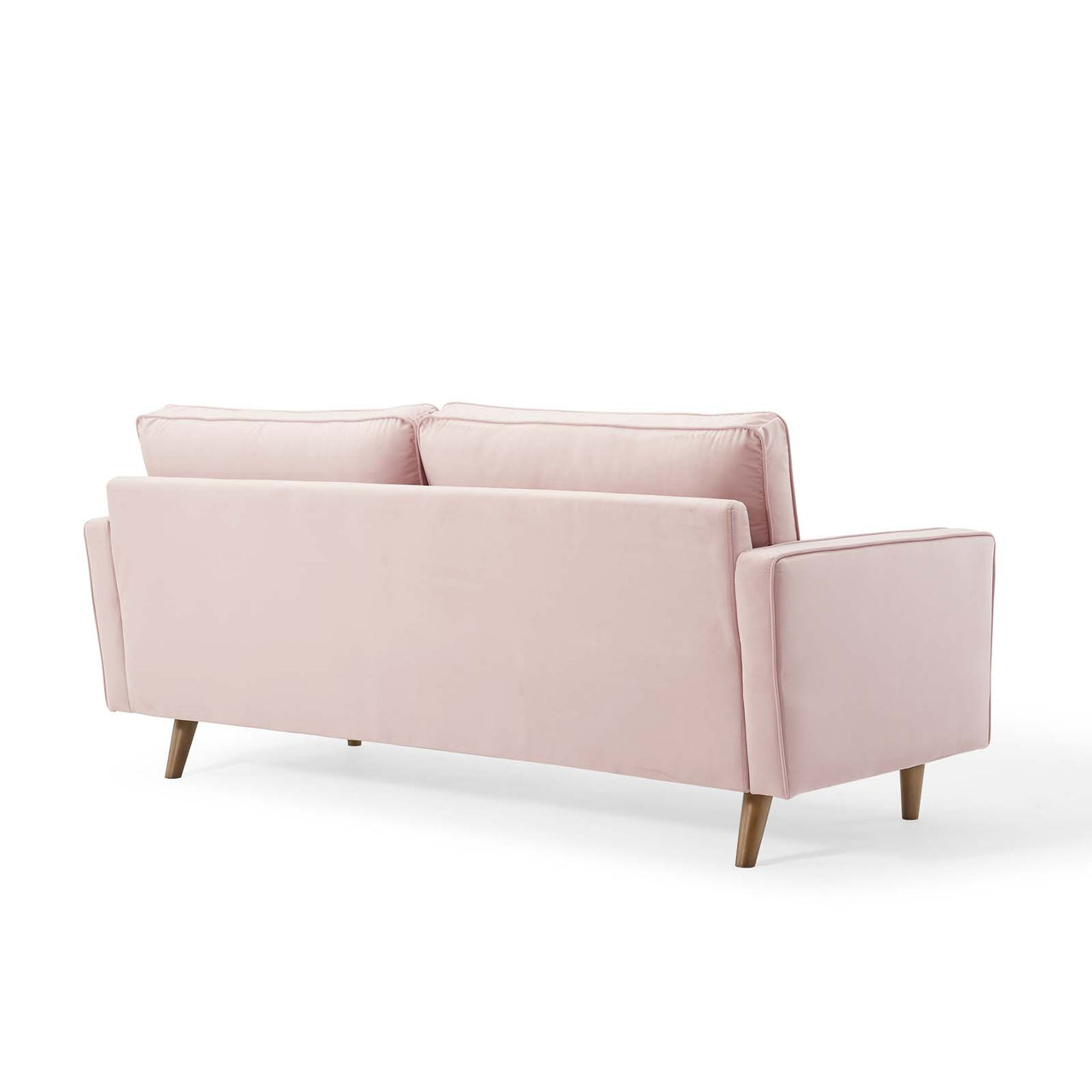 Bravien Upholstered Velvet Sofa, Pink