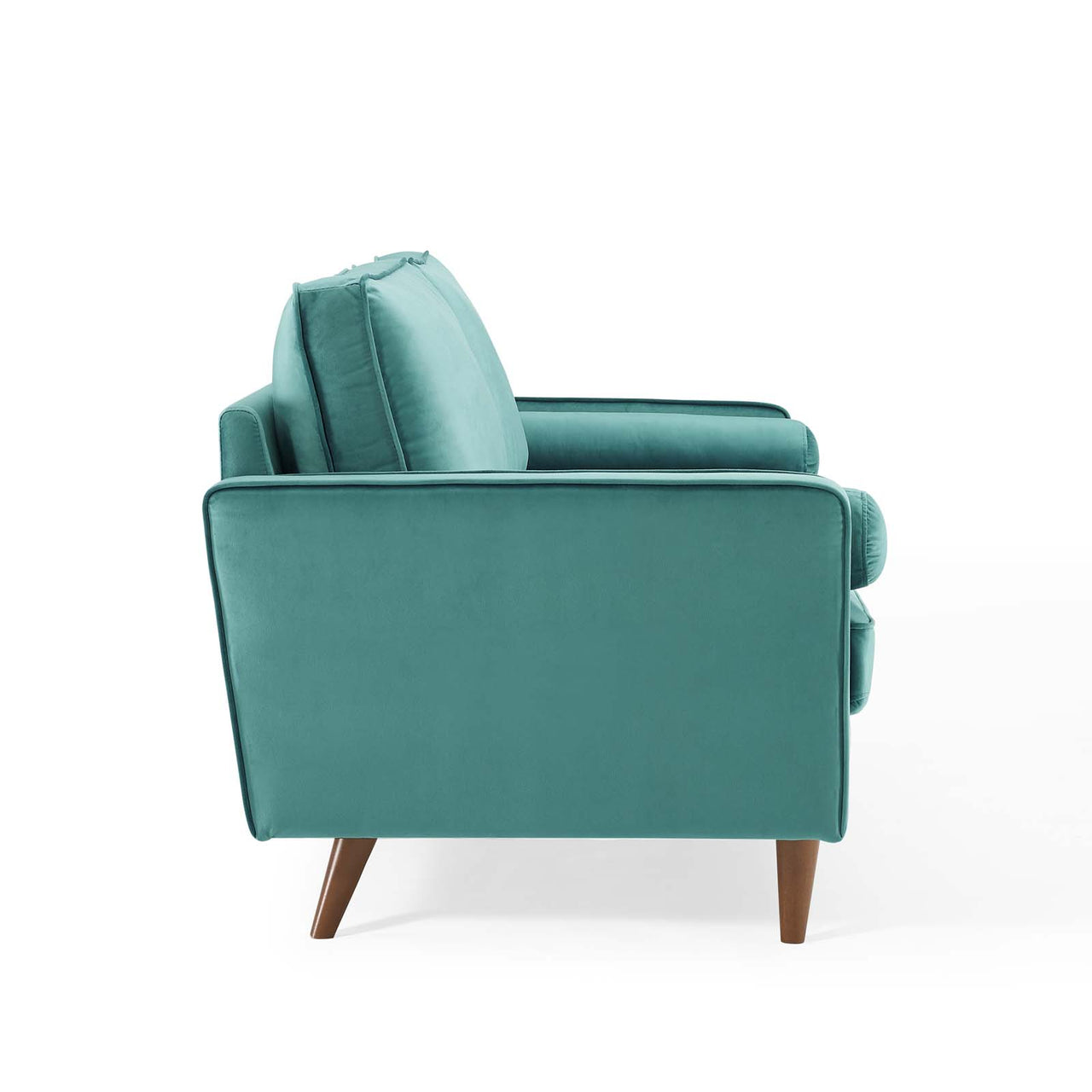 Bravien Upholstered Velvet Sofa, Teal
