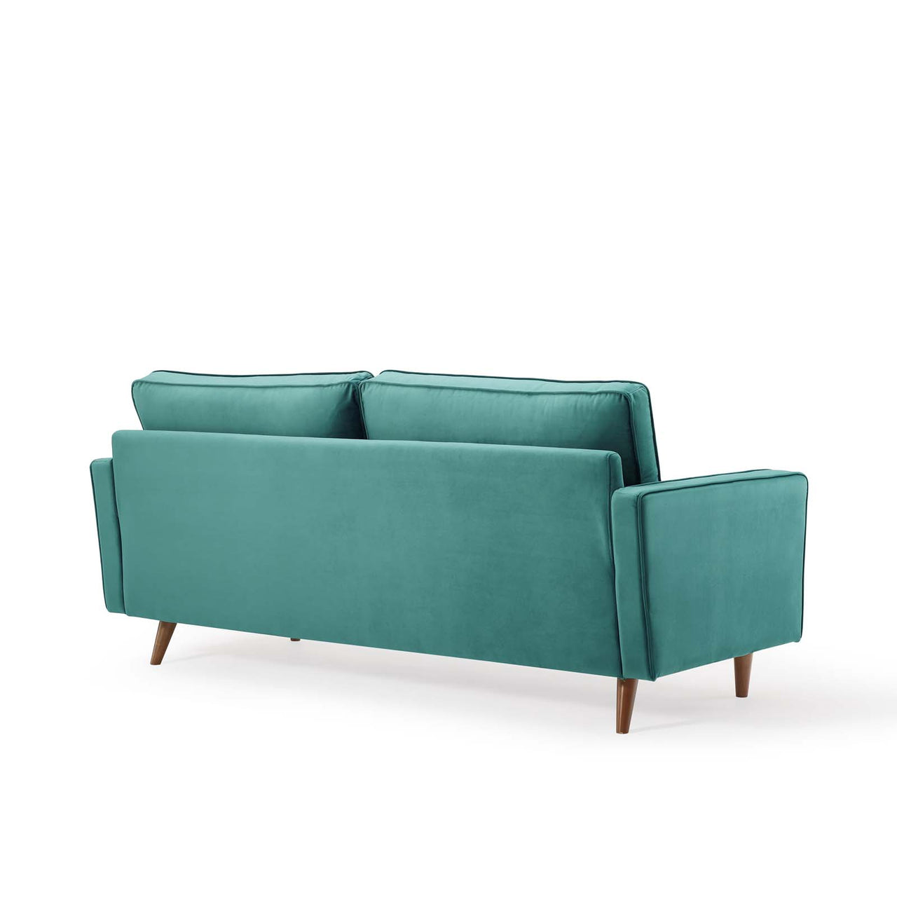 Bravien Upholstered Velvet Sofa, Teal