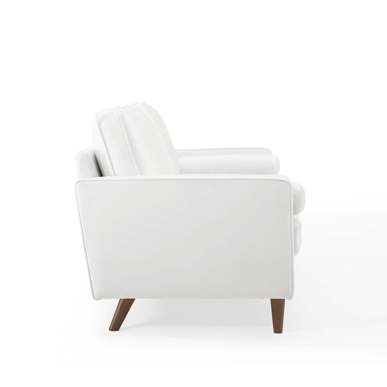 Bravien Upholstered Velvet Sofa, White
