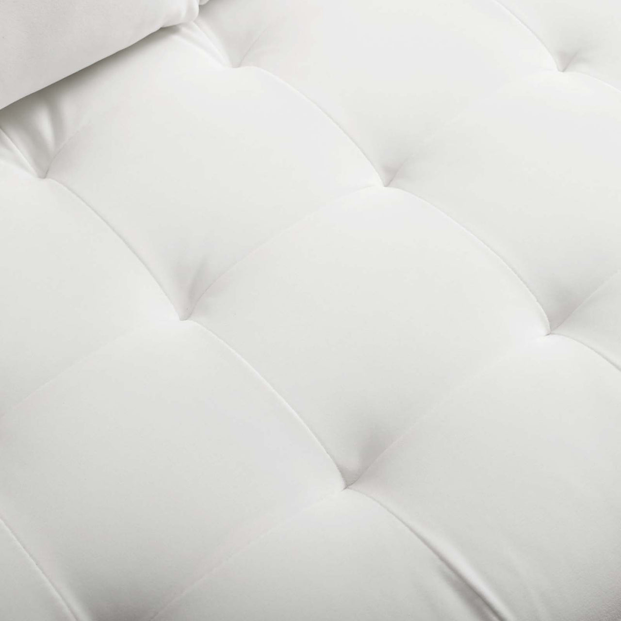 Bravien Upholstered Velvet Sofa, White