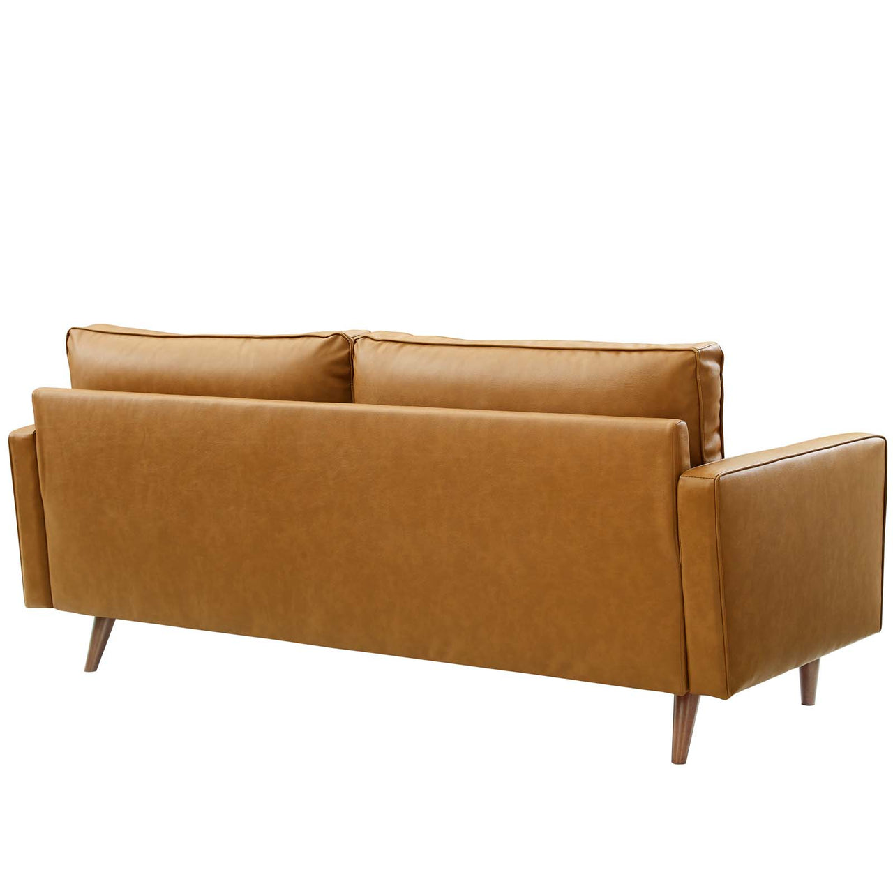 Bravien Eco-Leather Sofa, Tan