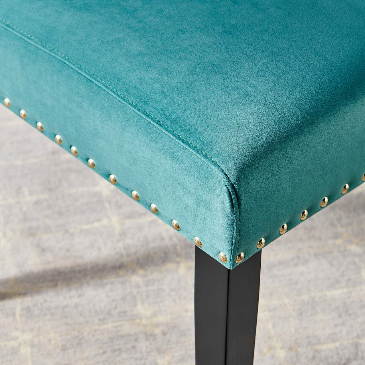 Minimalista Velvet Dining Chair Set of 2, Teal