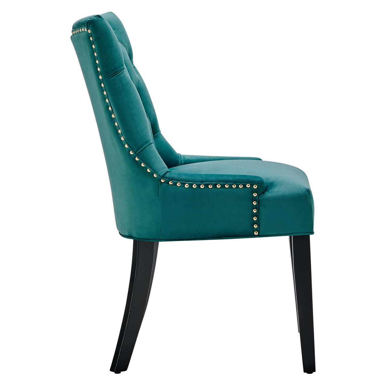 Cavell Velvet Dining Chair Set of 2, Teal