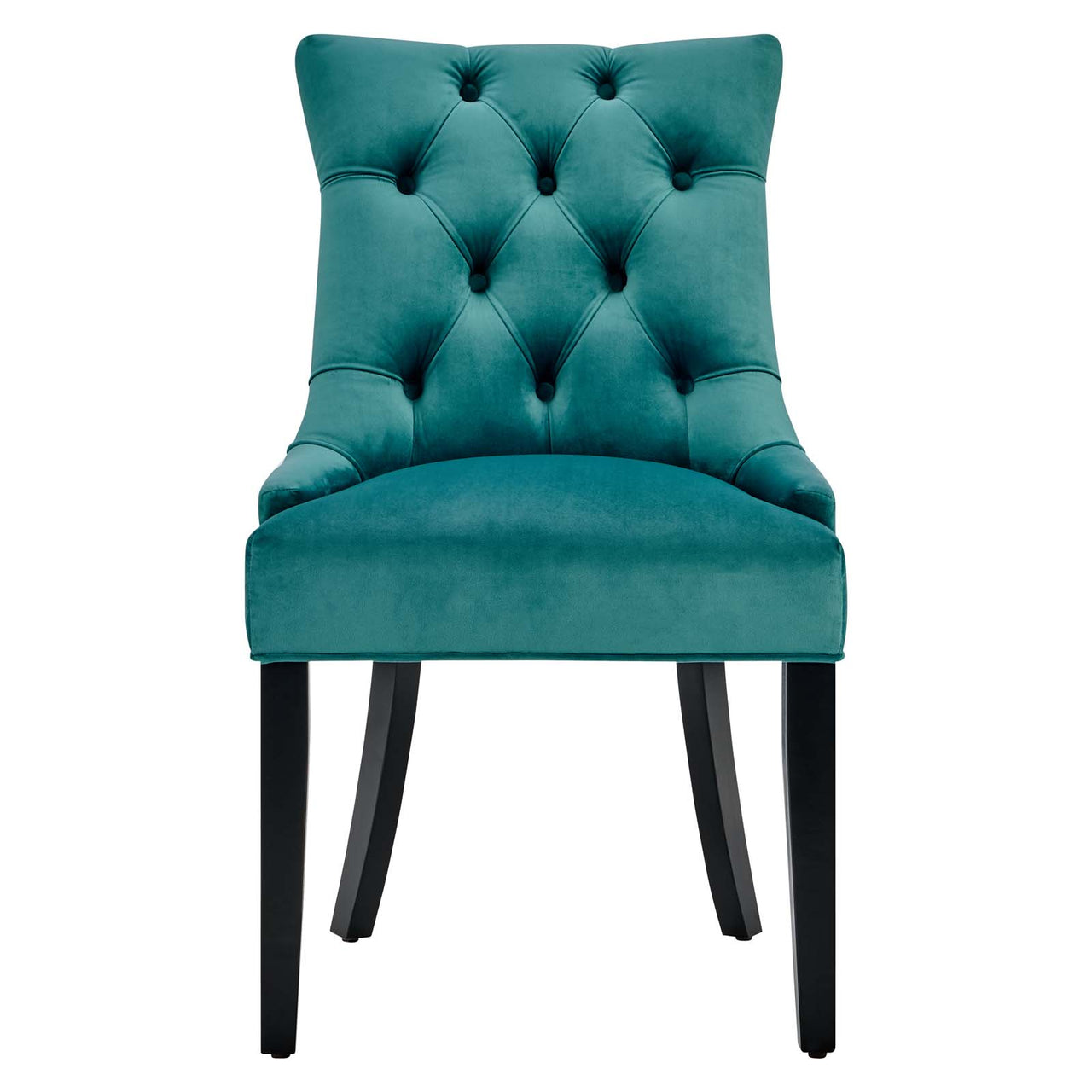 Cavell Velvet Dining Chair Set of 2, Teal