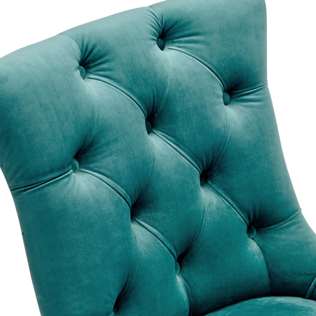 Cavell Velvet Dining Chair Set of 2, Teal