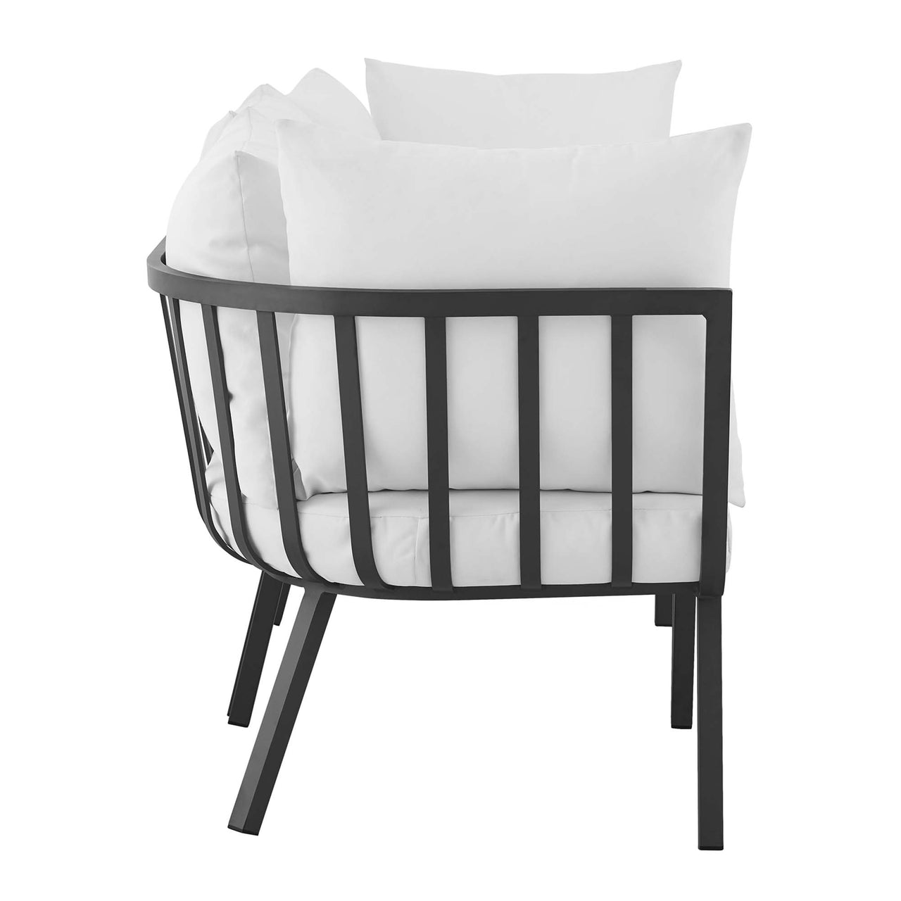 Ocevara 3-Piece Alfresco Sofa Sectional, Gray & White