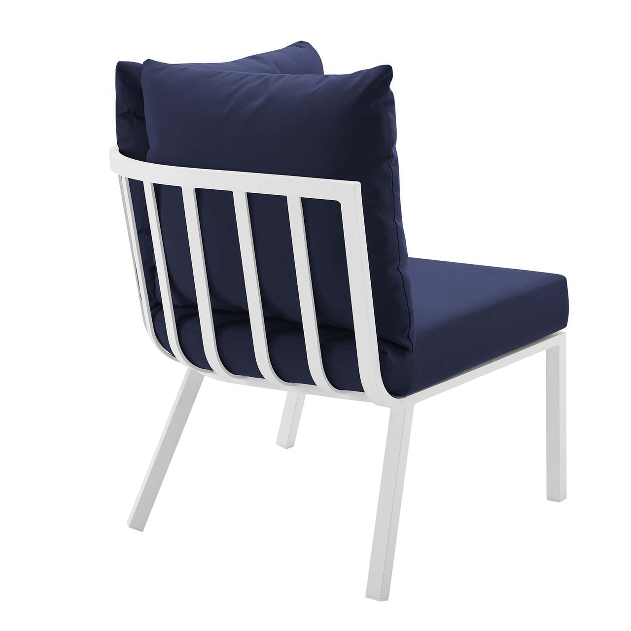 Ocevara 5-Piece Alfresco Lounge Set C , White & Navy