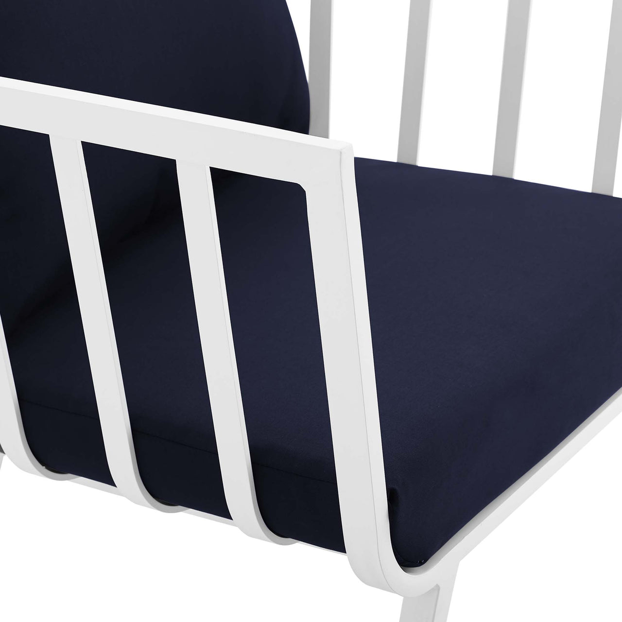 Ocevara 5-Piece Alfresco Lounge Set C , White & Navy