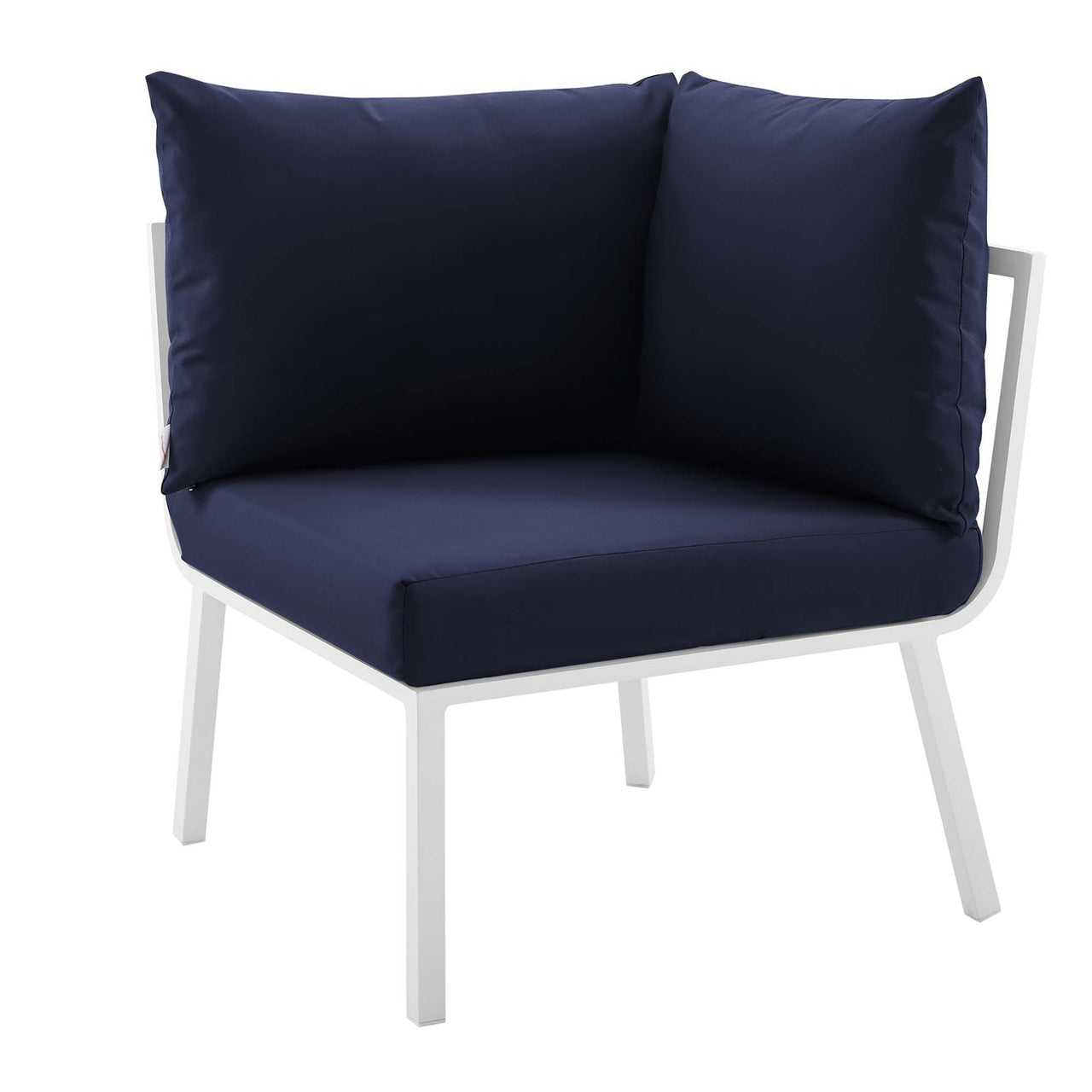Ocevara 4-Piece Alfresco Lounge Set A, White & Navy
