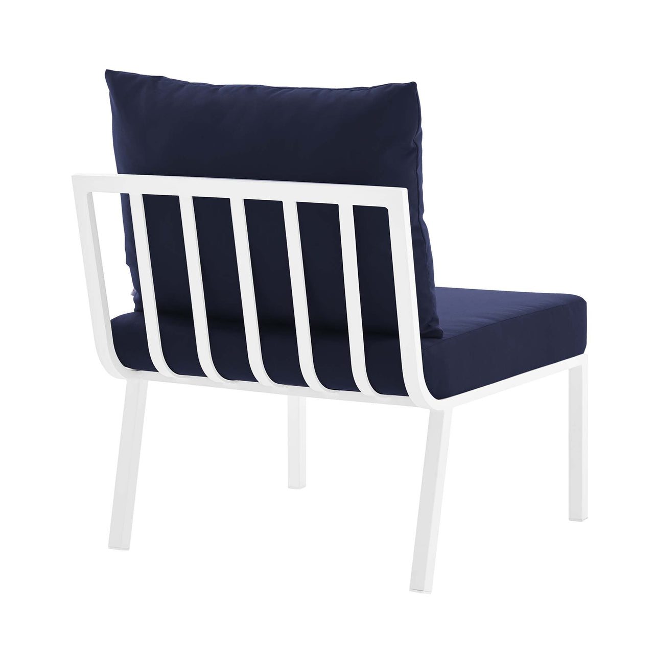 Ocevara 4-Piece Alfresco Lounge Set A, White & Navy