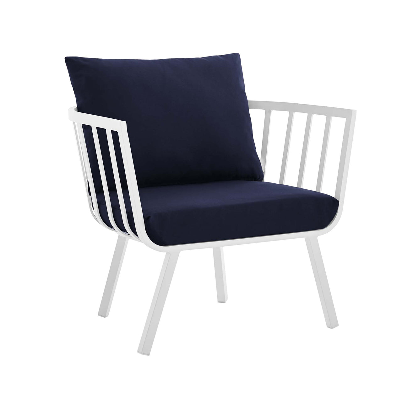 Ocevara 5-Piece Alfresco Lounge Set A, White & Navy