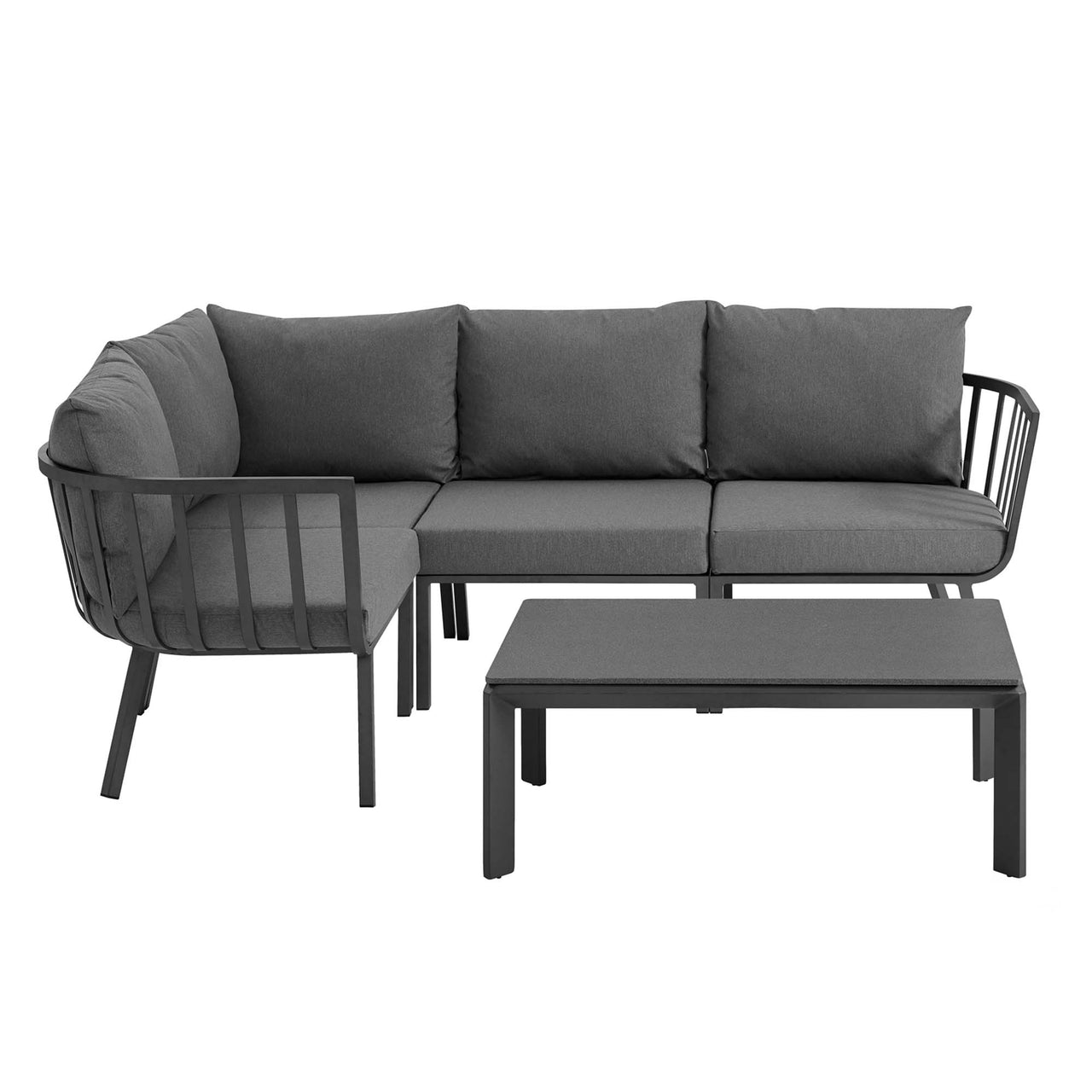 Ocevara 5-Piece Alfresco Lounge Set B, Gray & Charcoal