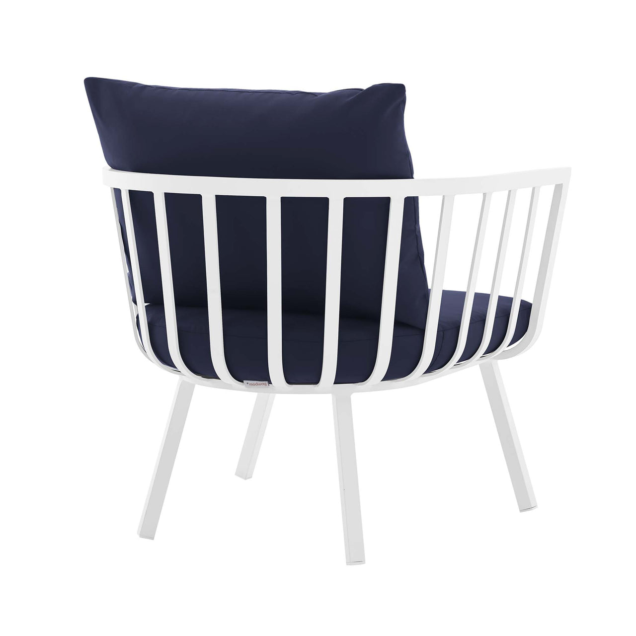 Ocevara 6-Piece Alfresco Lounge Set C, White & Navy