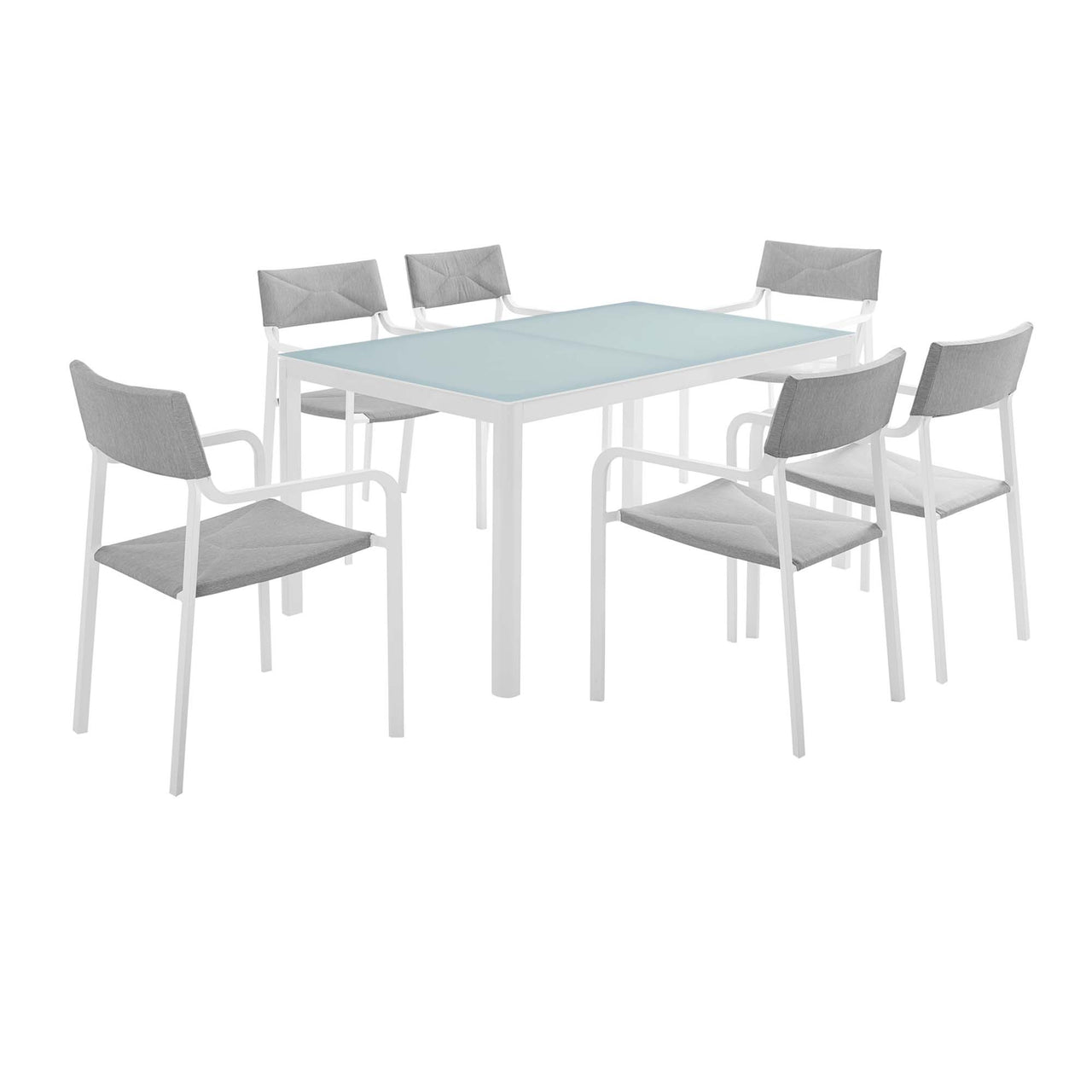 Caelen 7-Piece Alfresco Dining Set, Gray