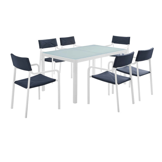 Caelen 7-Piece Alfresco Dining Set, Navy