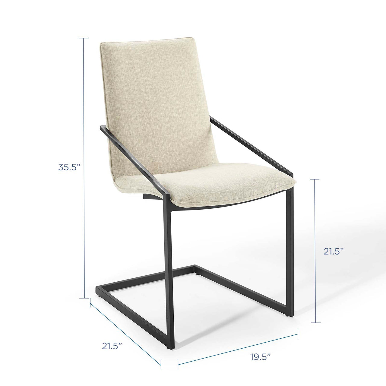 Balance Fabric Dining Armchair, Beige