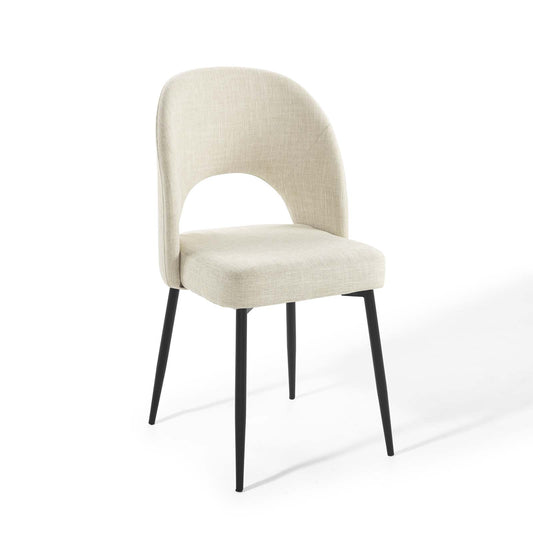 Artemis Fabric Dining Chair, Black & Beige