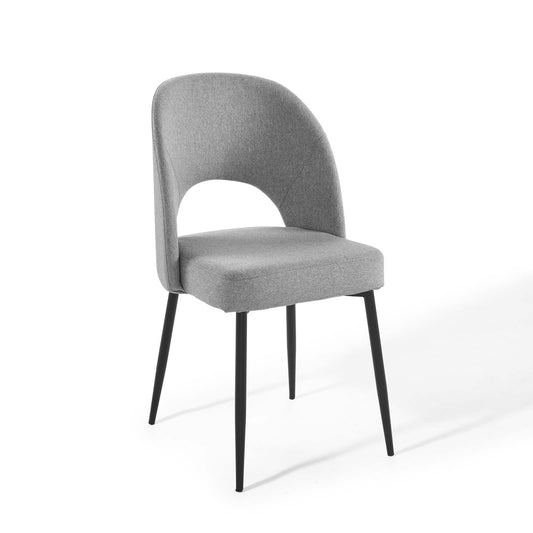 Artemis Fabric Dining Chair, Black & Light Gray